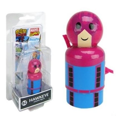 【USA直輸入】MARVEL　Pin Mate　ピン メイト　木製 フィギュア　マーベル コミックス　ホークアイ　Hawkeye　82　2インチ　Pin Mates　アベンジャーズ
