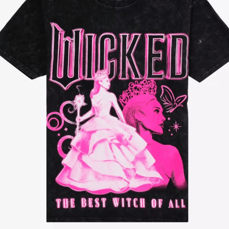 【※ご予約商品・USA直輸入】　WICKED ウィキッド　ふたりの魔女　グリンダ　Tシャツ ユニセックス　半袖　シンシアエリヴォ　アリアナグランデ　オズの魔法使い  ガリンダ