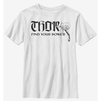 【USA直輸入】MARVEL　マイティソー　FIND YOUR POWER　ムジョルニア　Ｔシャツ　マーベル　映画　MCU　Thor　マイティ・ソー　アパレル