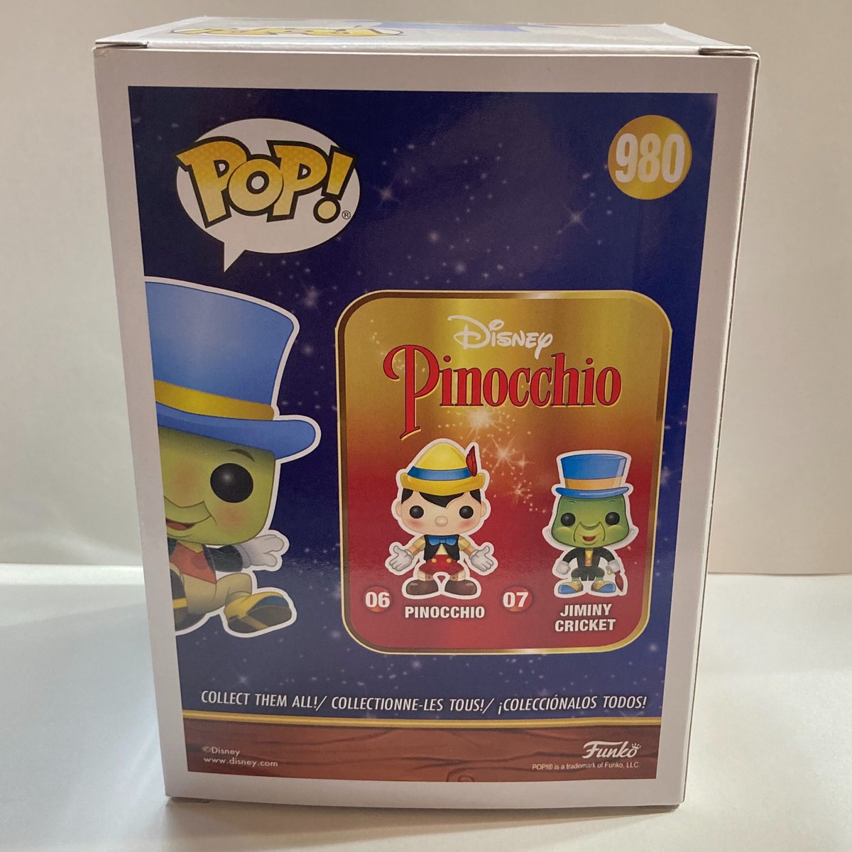 USA直輸入】POP! DISNEY ピノキオ ジミニー・クリケット 980 ポップ！ F