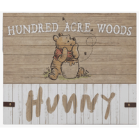 【USA直輸入】DISNEY　クマのプーさん　100エーカーの森　HUNNY　木製　ウォールアート　インテリア　ディズニー　壁掛け　ポスター　看板
