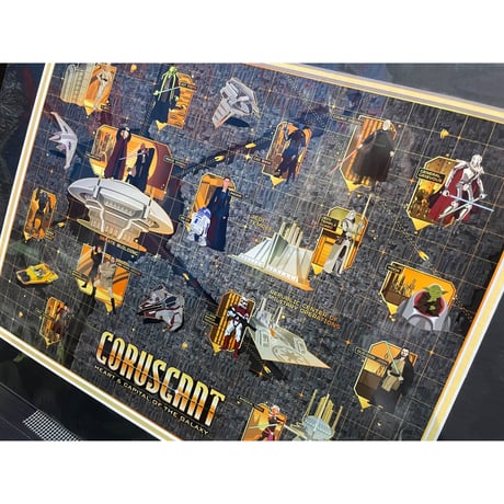 【USA直輸入】STARWARS　スターウォーズ　コルサント　ハブ　ハート&キャピタル オブ ギャラクシー　デラックスプリント　アート　壁掛け　インテリア