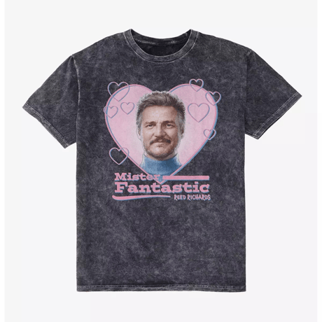 【USA直輸入】MARVEL　ファンタスティック　フォー　ミスターファンタスティク　リード　リチャード　ハート　Tシャツ　半袖　 アパレル　マーベル  ペドロ　パスカル