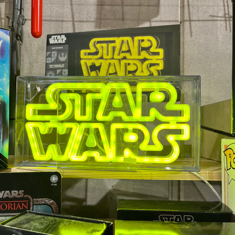 【USA直輸入】STAR WARS　スターウォーズ 　LED　ネオン　ライト　USB ルームライト　タイトル　壁掛け 照明　イエロー　映画　ロゴ