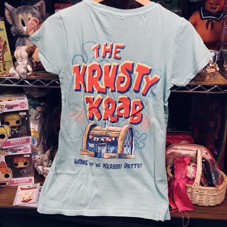 【USA直輸入】スポンジボブ　クラスティ　クラブ　レディース　Tシャツ　カニカーニー　The Krusty Krab　カーニバーガー　スポンジ・ボブ　SpongeBob　ニコロデオン