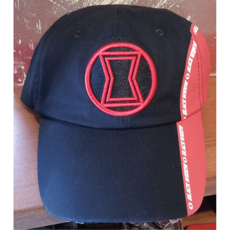 【USA直輸入】MARVEL　ブラックウィドウ　ロゴ　ダッド キャップ　帽子　ハット　アジャスター付き　マーベル　ブラック・ウィドウ　アベンジャーズ　ナターシャ・ ロマノフ