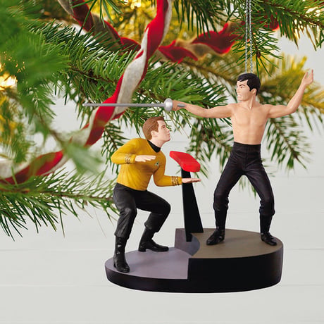 【ＵＳＡ直輸入】スタートレック　カーク　スール　魔の宇宙病　サウンド付き　オーナメント　フィギュア　hallmark　スタトレ　Star Trek 　カーク船長　加藤　TOS　宇宙大作戦