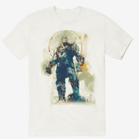 【USA直輸入】MARVEL　アベンジャーズ　インフィニティウォー　サノス　スケッチ　ホワイト　スプラッター　Tシャツ　Sサイズ　ガントレット　マーベル
