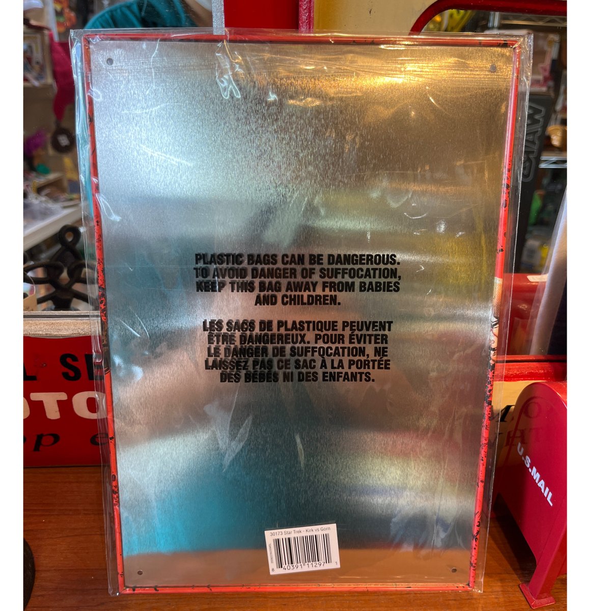 USA直輸入】スタートレック カーク VS ゴーン ブリキ看板 エンボス加工  
