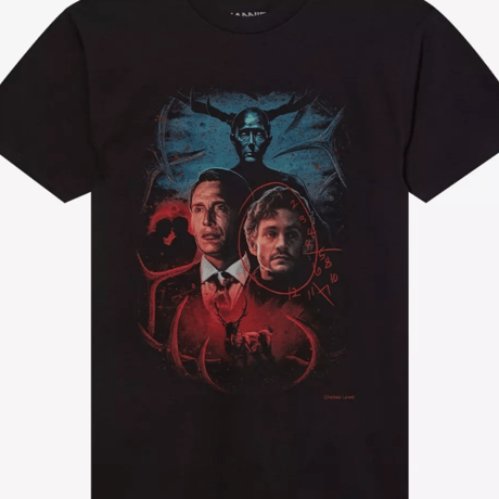 【※ご予約・USA直輸入】　ハンニバル　キャラクター　コラージュ　ドラマ　Tシャツ　マッツ　ミケルセン　ヒュー　ダンシー
