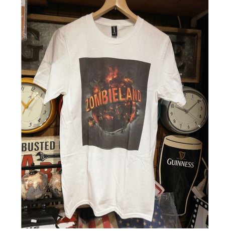 【USA直輸入】Zombieland　ゾンビランド　Tシャツ 　白地　ホラー　コメディ　ゾンビ　32のルール　 ウディ・ハレルソン　ジェシー・アイゼンバーグ　エマ・ストーン