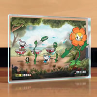 【USA直輸入】カップヘッド　Cuphead　アクリル ブロック キューブ　アートボード 　ゲーム画面　アートヴィジョン　ボス　債務者