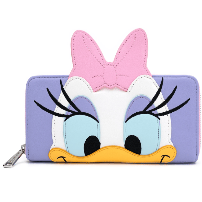 USA直輸入】 DISNEY デイジー 顔アップ ジップ アラウンド 長財布