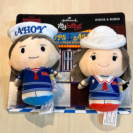 【USA直輸入】　NETFLIX　ストレンジャー　シングス　ステーブ　ロビン　ぬいぐるみ　セット　SET　ittybittys　約10ｃｍ　hallmark　ネトフリ　スクープアホイ　ドラマ