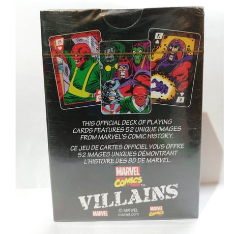 【ＵＳＡ直輸入】MARVEL　ヴィランズ　コミック　トランプ　プレイングカード　マーベル　レッドスカル　マグニート　ドゥーム　グリーンゴブリン　シルバーサムライ　ビランズ　悪者