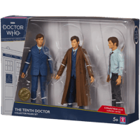 【AUS直輸入】Doctor Who　ドクターフー　10代目　ドクター コレクター　 アクションフィギュア　３体セット　　海外ドラマ　ターディス　BBC　デイヴィッド　テナント 　限定商品