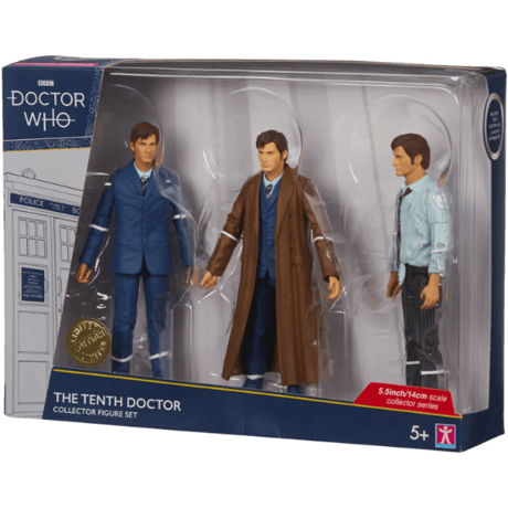 【AUS直輸入】Doctor Who　ドクターフー　10代目　ドクター コレクター　 アクションフィギュア　３体セット　　海外ドラマ　ターディス　BBC　デイヴィッド　テナント 　限定商品