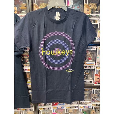 【USA直輸入】MARVEL　ホークアイ　HAWKEYE　ロゴ　Tシャツ　マーベル　ドラマ　ディズニープラス　Disney+　クリント バートン　Sサイズ バイオレット　Mサイズ ネイビー ブラック