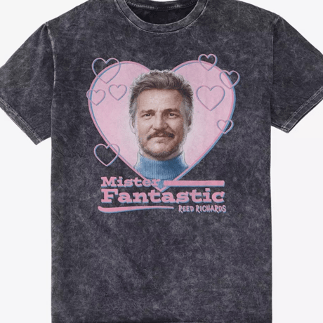 【USA直輸入】MARVEL　ファンタスティック　フォー　ミスターファンタスティク　リード　リチャード　ハート　Tシャツ　半袖　 アパレル　マーベル  ペドロ　パスカル