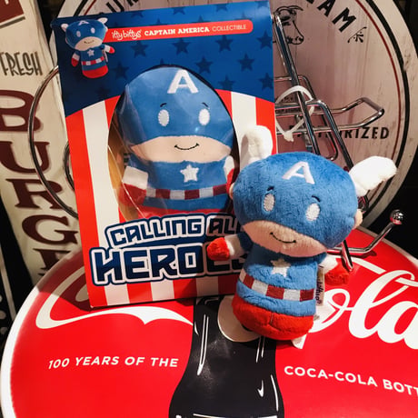 【USA直輸入】MARVEL　キャプテン　アメリカ　コミックス 　ぬいぐるみ　ittybittys　マーベル　約10ｃｍ　hallmark　レターセット