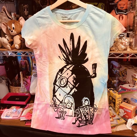 【USA直輸入】スポンジボブ　パイナップルハウス　タイダイ　レディース　Tシャツ　ゲイリー　スポンジ・ボブ　SpongeBob　ニコロデオン