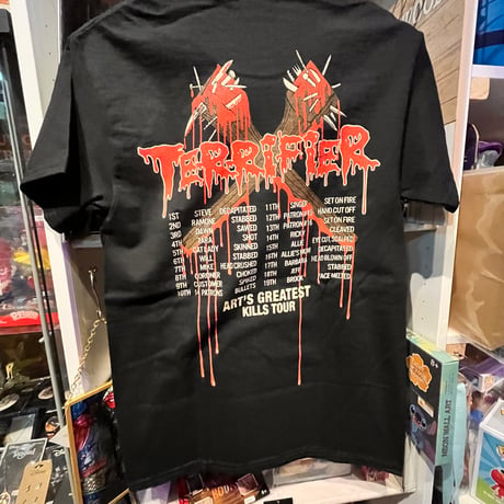 【USA直輸入】　TERRIFIER　テリファー　アート　ザ　クラウン　ツアー　バックプリント　Tシャツ　Sサイズ　映画　ムービー　ホラー　殺人鬼　シリアルキラー　ピエロ　アートザクラウン