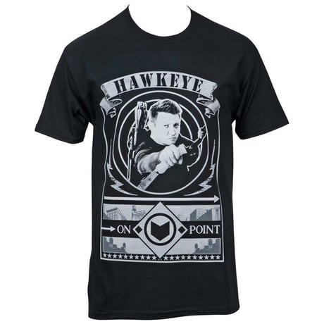 【USA直輸入】MARVEL　ホークアイ　HAWKEYE　ロゴ　Tシャツ　マーベル　ドラマ　ディズニープラス　Disney+　クリント バートン