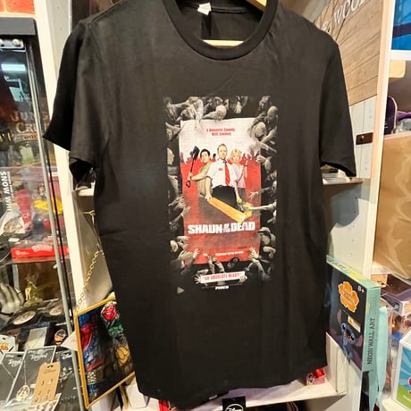 【USA直輸入】　SHAUN OF THE DEAD　ショーンアオブザデッド　タイトル　Tシャツ　映画　ムービー　ホラー　コメディ　サイモンペック　エドガーライト　ゾンビ