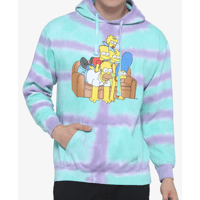 【USA直輸入】THE SIMPSONS　シンプソンズ　ソファでピラミッド　タイダイ　パーカー　長袖　アパレル　ホーマー　マージ　バート　リサ　マギー