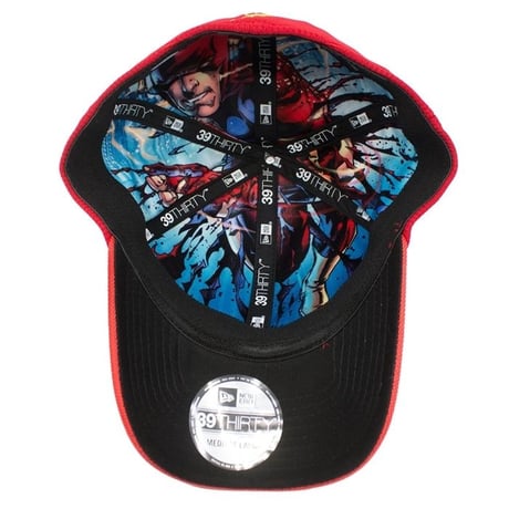 【USA直輸入】DC 　フラッシュ　フラッシュポイント　ロゴ　裏地有り　キャップ　39Thirty Fitted　ニューエラ　NEWERA　ベースボール　キャップ　帽子　DCコミックス　FLASH