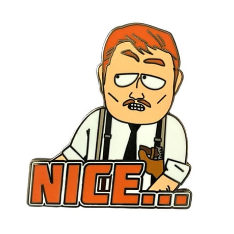 【USA直輸入】SOUTH PARK　NICE　サウスパーク　ハリソン　警察官　ナイス　ミス・ティーチャー・バングス・ア・ボーイ　エナメル　ピン　ピンズ　ピンバッジ