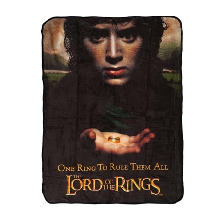 【USA直輸入】The Lord Of The Rings　ロードオブザリング  フリース　ブランケット　ポスター柄　フロド・バギンズ　力の指輪  　指輪物語