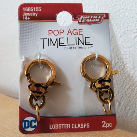 【USA直輸入】DC　スーパーマン　メタル　ロブスター　クラスプ　リング　フック　DCコミックス