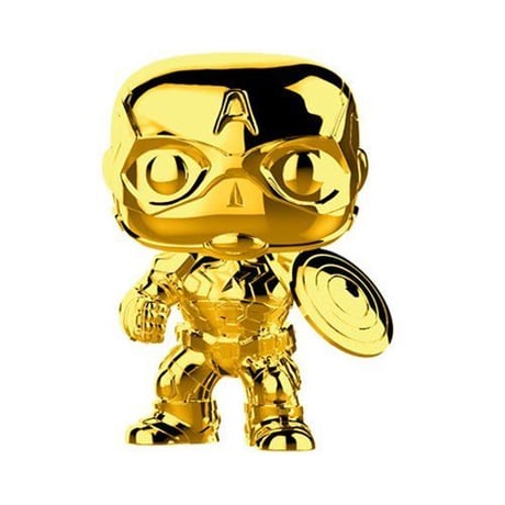 【USA直輸入】POP！　MARVEL　マーベル　スタジオ10周年記念　キャプテンアメリカ　ゴールド　クローム　377　ポップ　フィギュア　FUNKO　ファンコ