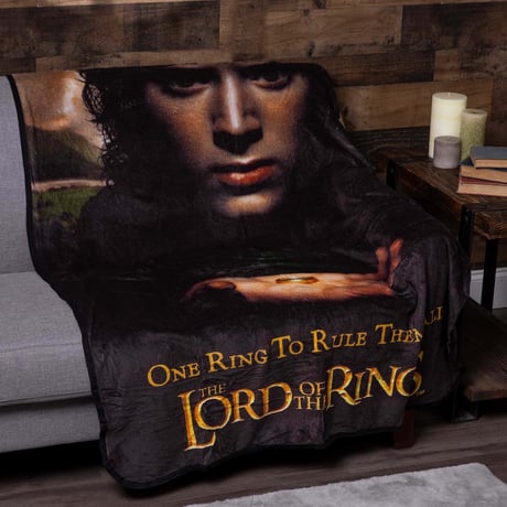 【USA直輸入】The Lord Of The Rings　ロードオブザリング  フリース　ブランケット　ポスター柄　フロド・バギンズ　力の指輪  　指輪物語