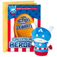 【USA直輸入】MARVEL　キャプテン　アメリカ　コミックス 　ぬいぐるみ　ittybittys　マーベル　約10ｃｍ　hallmark　レターセット