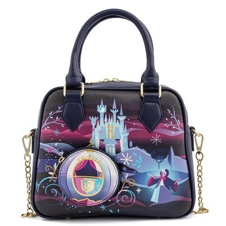 【USA直輸入】DISNEY　シンデレラ城　ショルダーバッグ　ディズニー　ディズニーランド　ラウンジフライ　 Loungefly　肩掛け バッグ　キャッスル　シリーズ　シンデレラ