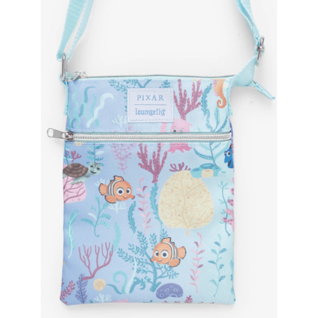 【USA直輸入】DISNEY　ファインディング・ニモ　サンゴ礁とお友達　クロスボディ バッグ　ラウンジフライ　 Loungefly　ショルダーバッグ　バック　ディズニー　ニモ　ドリー　クラッシュ