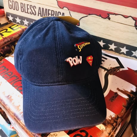 【USA直輸入】DC　スーパーマン　　ピンバッチ　　ダッド　ハット　キャップ　帽子　ベースボールキャップ