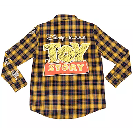 【USA直輸入】DISNEY　トイストーリー　Toy Story　フランネルシャツ　ネルシャツ　長袖　シャツ　ディズニー　ピクサー　ウッディ・バズ・スリンキー・レックス・ハム・エイリアン