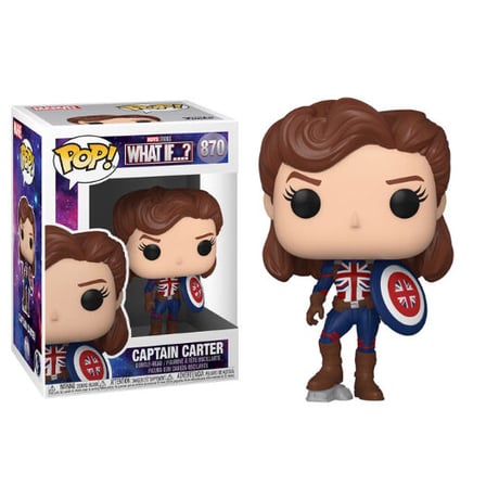 【USA直輸入】POP!　MARVEL　What If 　キャプテン　カーター　870　FUNKO　ファンコ　フィギュア　マーベル　DISNEY+　ディズニープラス　ドラマ