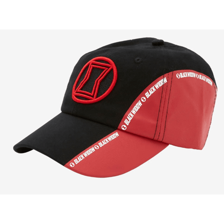 【USA直輸入】MARVEL　ブラックウィドウ　ロゴ　ダッド キャップ　帽子　ハット　アジャスター付き　マーベル　ブラック・ウィドウ　アベンジャーズ　ナターシャ・ ロマノフ
