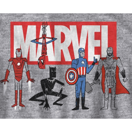 【USA直輸入】MARVEL　マーベル　アベンジャーズ　グラフィック　Tシャツ　ユースサイズ　MCU　スパイダーマン　アイアンマン　キャプテンアメリカ　ソー　ブラックパンサー