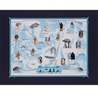 【USA直輸入】STARWARS　HOTH a world of snow and ice　スターウォーズ　ホス　氷の惑星　マップ　デラックスプリント　アートボード　ポスター  　壁掛け　インテリア