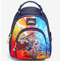 【USA直輸入】MARVEL　ソー　チビ　マイティソー　THOR　ミニ　バックパック　リュック　ラウンジフライ　loungefly backpack 　クリヘム　 ラブ＆サンダー
