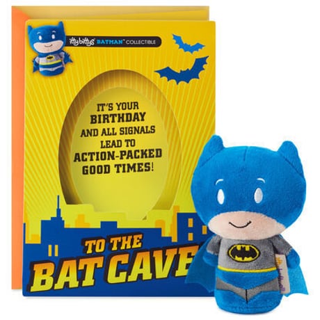 【USA直輸入】DC　バットマン　コミックス 　ぬいぐるみ　レターセット　ittybittys　約10ｃｍ　hallmark