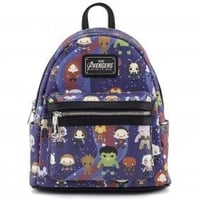 【USA直輸入】ラウンジフライ　インフィニティウォー　KAWAII　ミニ　バックパック　リュック　MARVEL　マーベル　LOUNGEFLY
