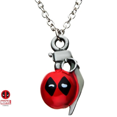 【USA直輸入】MARVEL　デッドプール　グレネード　ロゴ　ネックレス　ペンダント　マーベル　アクセサリー　デップ　武器　Deadpool