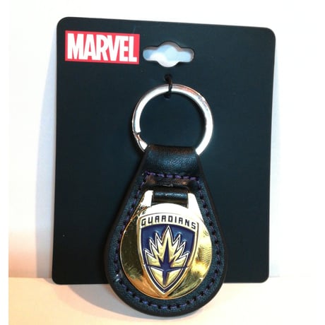 【USA直輸入】MARVEL　ガーディアンズオブギャラクシー　ロゴ　レザーキーチェーン　キーホルダー　マーベル　ガーディアンズ　スターロード　グルート　ラベジャーズ