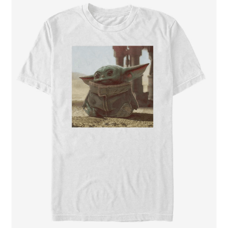 【USA直輸入】STARWARS　マンダロリアン　ザ・チャイルド　The Child 　白色　文字無し　Ｔシャツ　スターウォーズ  ベイビーヨーダ　ヨーダ　ディズニー デラックス　ドラマ